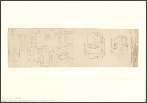 Gezicht op de afbraak bij de Raadhuisstraat by Johan Martinus Anthon Rieke, drawing, 1895-1899