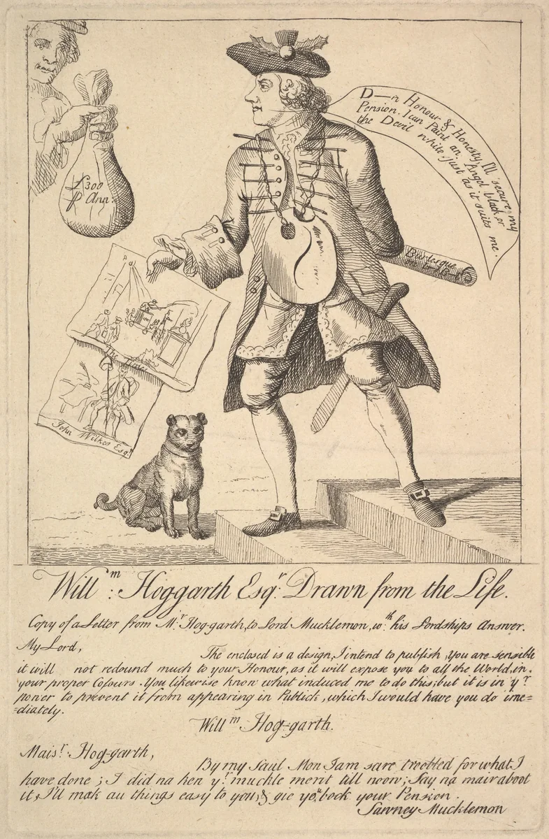 William Hog-garth Esq. Drawn from the Life by anonymous, print, 1763