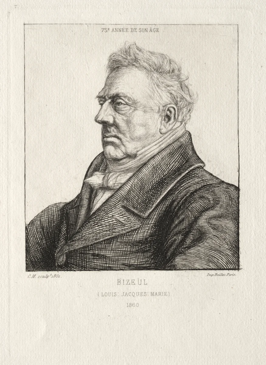 L. J. Marie Bizeul, a Breton Archaeologist by Charles Meryon, print, 1860-1861