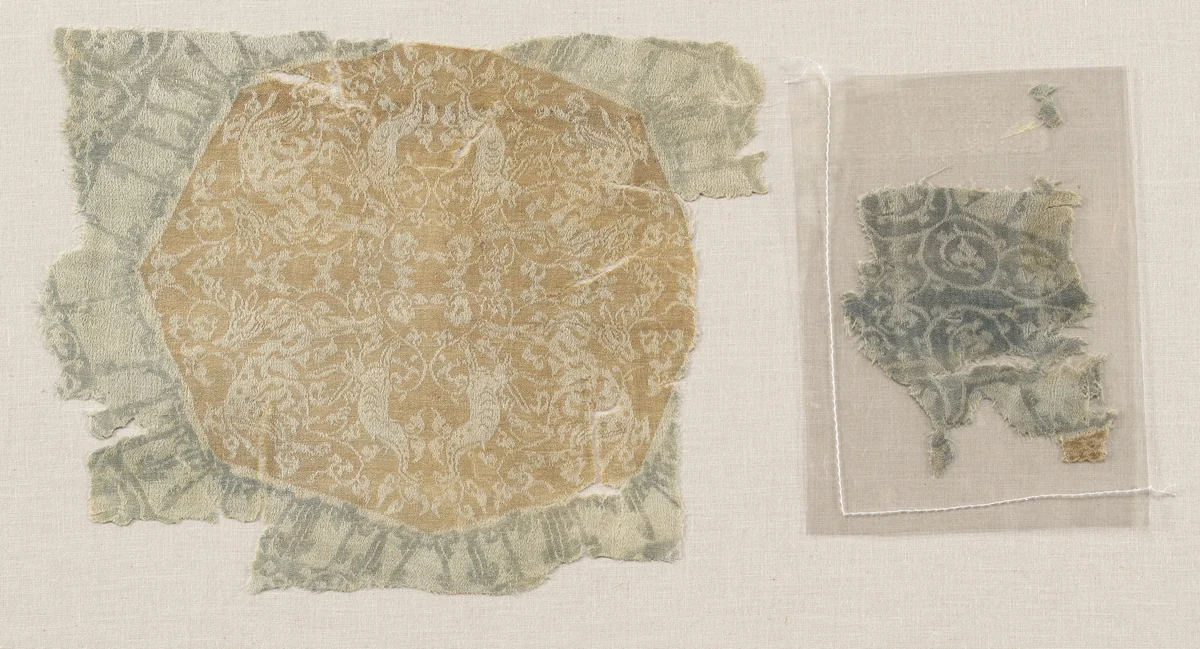 Fragment with Octagons and Four-Pointed Stars by Unknown, textile, 1100-1949