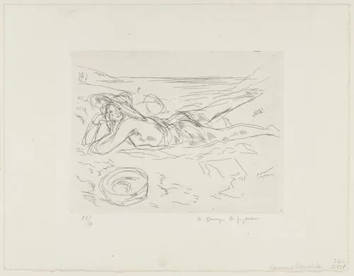Suzanne on the Beach (Suzanne sur la Plage) by André Dunoyer de Segonzac, print, 1927