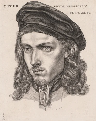 Portrait of Carl Philipp Fohr by Samuel Amsler, print, 1818