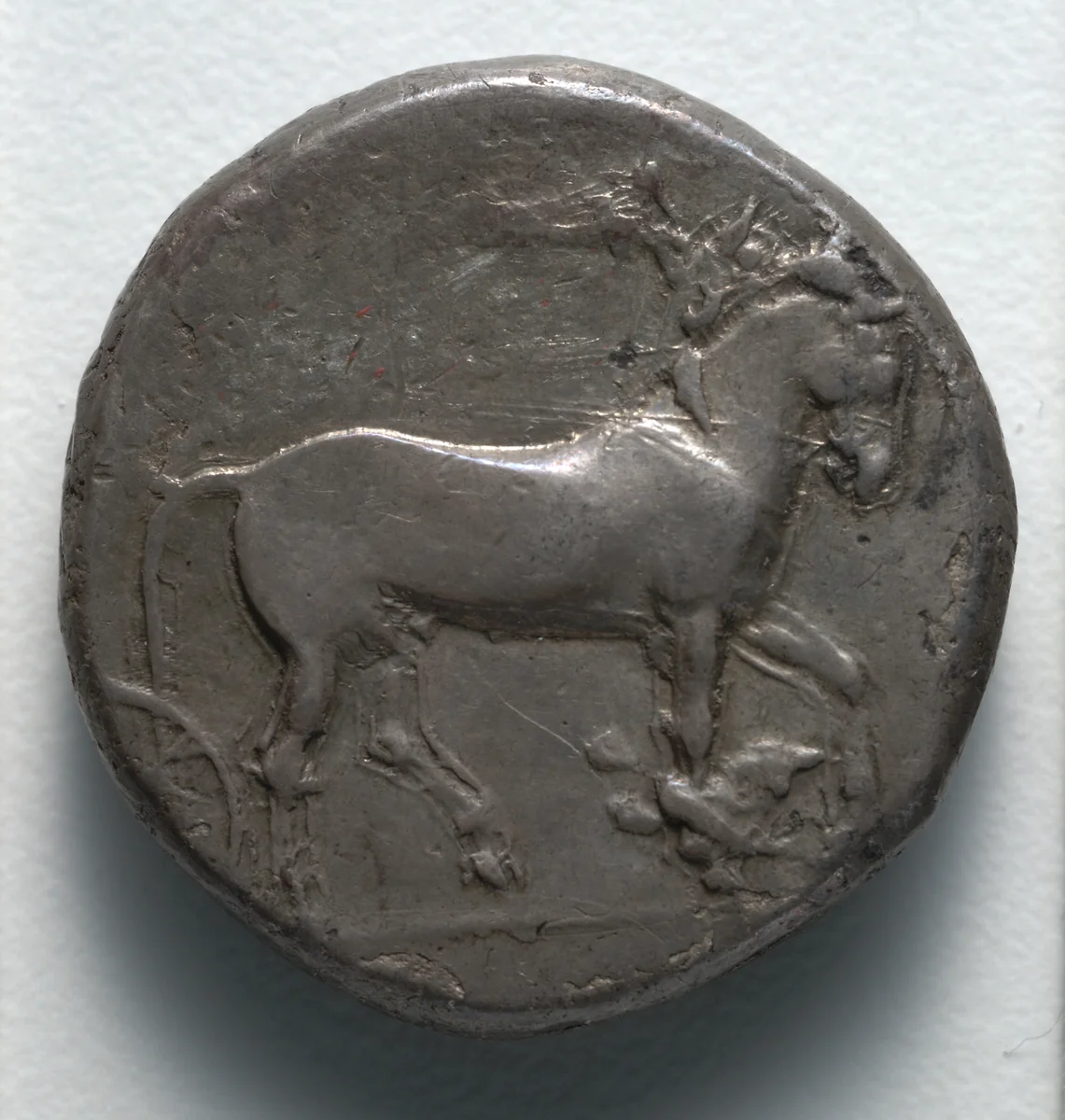 Tetradrachm: Quadriga (obverse) by Unknown, metalwork, -435--415