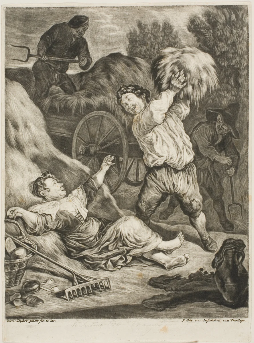 July by Cornelis Dusart, print, 1680-1704