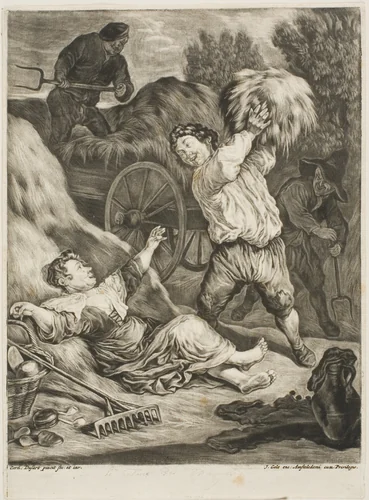 July by Cornelis Dusart, print, 1680-1704