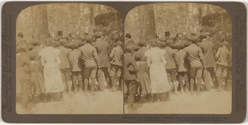 Singing for President Roosevelt, Pinehurst Tea Farm, Summerville, South Carolina by Underwood & Underwood, photograph, 1902