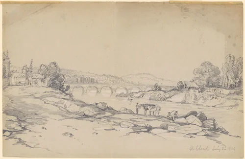 St. Cloud by John Frederick Kensett, drawing, 1843