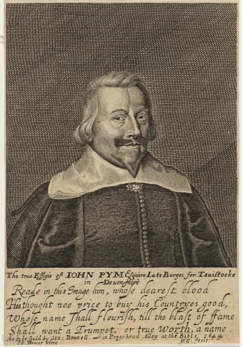 John Pym by George Glover; Edward Bower, print, 1644
