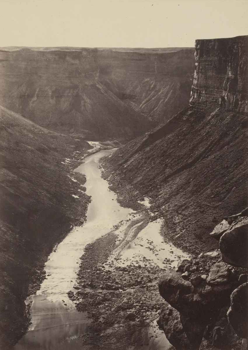 Grand Canyon, Colorado River, Near Paria Creek, Looking West by Timothy O'Sullivan, William H. Bell, photograph, 1871