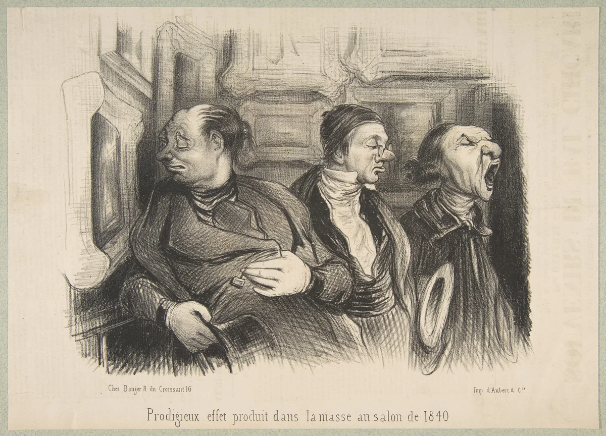 Prodigieux Effet Produit dans la Masse au Salon de 1840 by anonymous, print, 1840