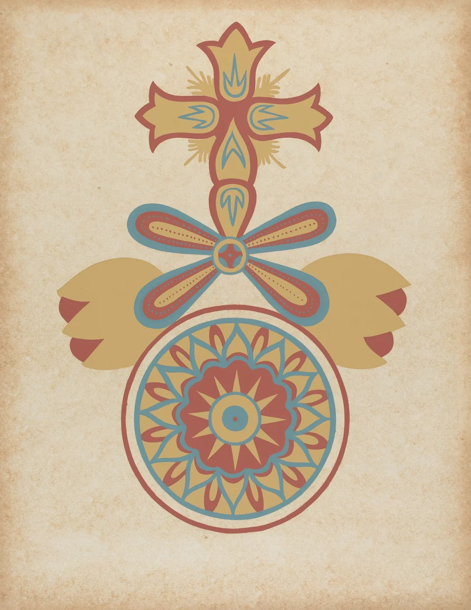 Santa Barbara Mission Doorway Design from the portfolio "Decorative Art of Spanish California" by American 20th Century, index of american design, 1935-1942