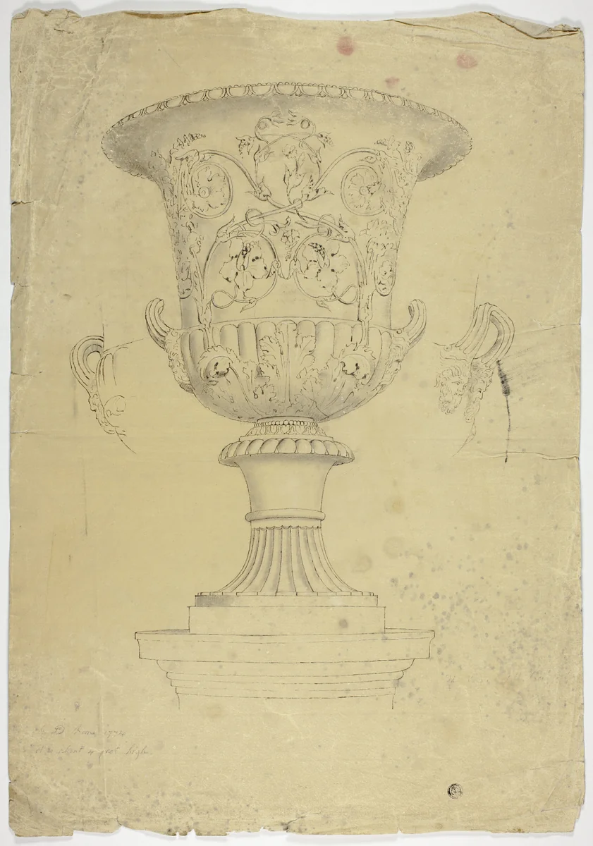 Antique Monumental Vase by John Downman, drawing, 1774-1824