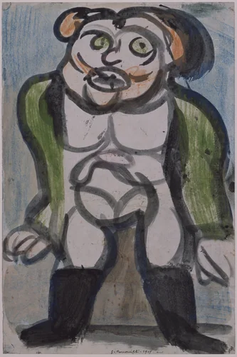 Circus Trainer by Georges Rouault, drawing, 1915
