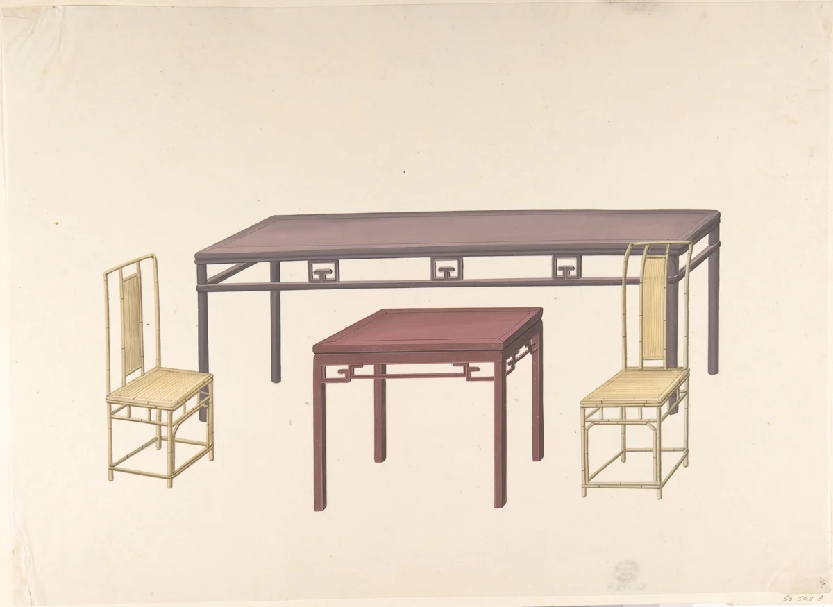Design for Export Furniture by anonymous, drawing, 1795-1805