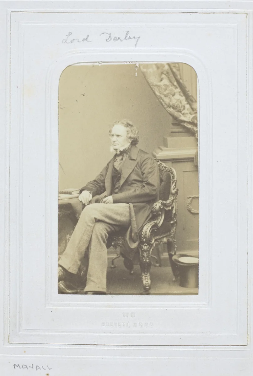 The Earl of Derby by John Jabez Edwin Mayall, photograph, 1860-1869