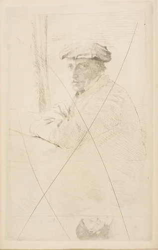 The Engraver Joseph Tourny by Edgar Degas, print, 1857