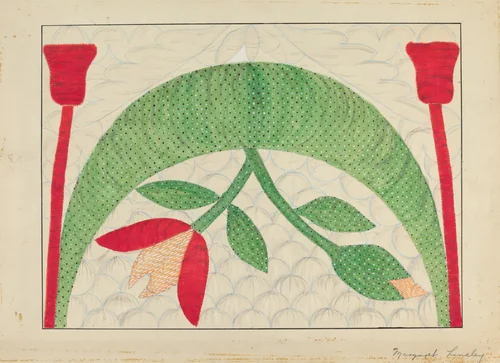 Quilt by Margaret Linsley, index of american design, 1935-1942