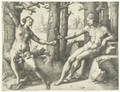 De zondeval by Unknown, print, 1528-1532