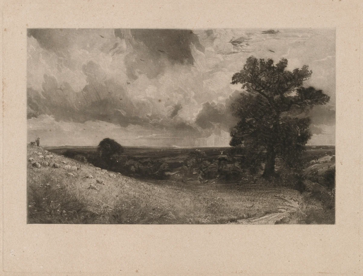 Noon by David Lucas; John Constable, print, 1830