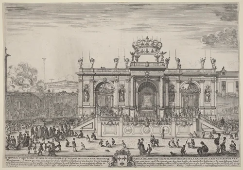 Altar for Corpus Christi Day by Stefano della Bella, print, 1648