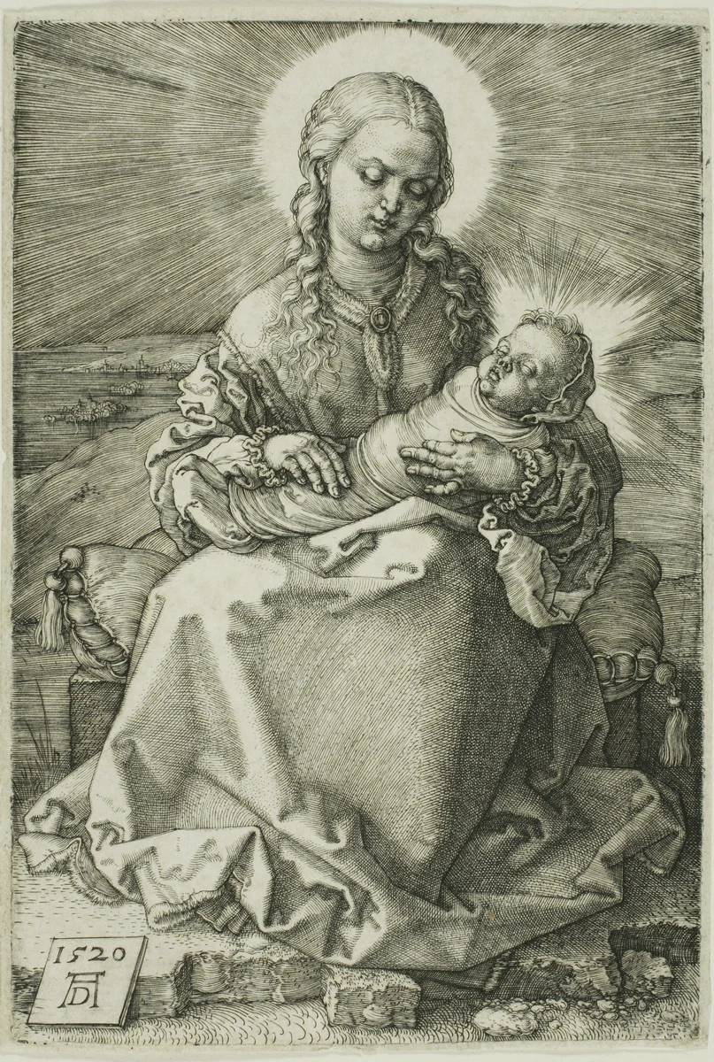 Madonna with the Swaddled Infant by Albrecht Dürer, print, 1520