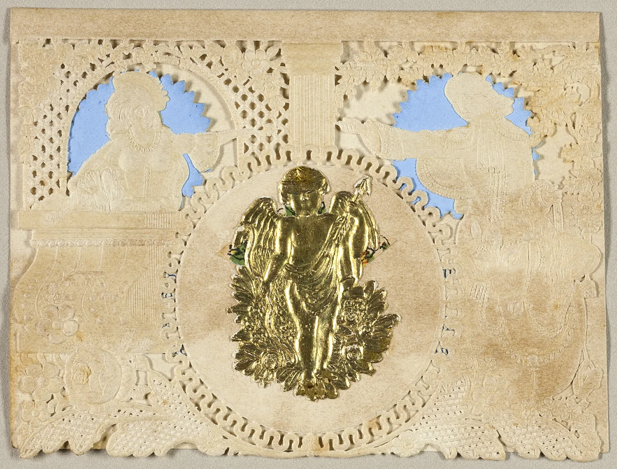 Untitled Valentine (Gold Cupid) by Unknown Artist, other, 1845-1855