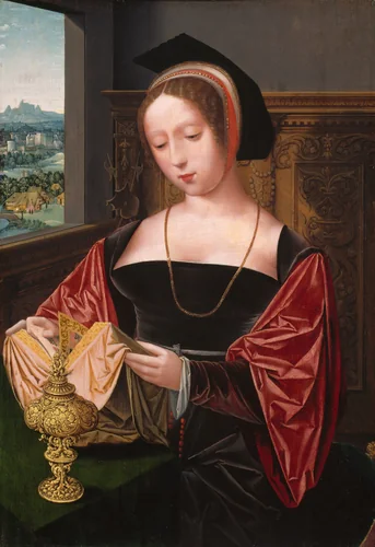 A Lady Reading (Saint Mary Magdalene) by Master of the Female Half-Lengths, painting, 1525-1535