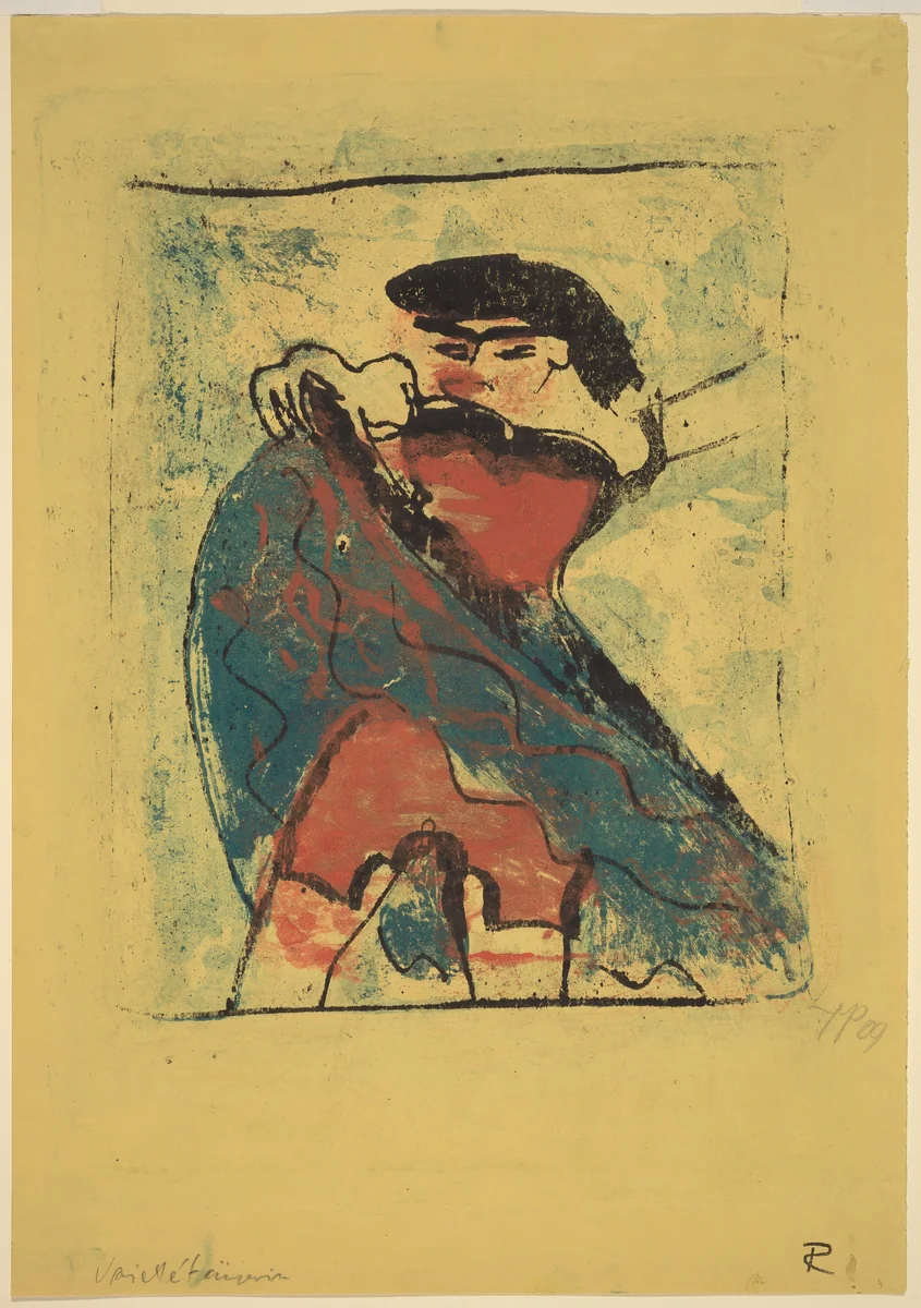 Variety Dancer by Max Pechstein, print, 1909