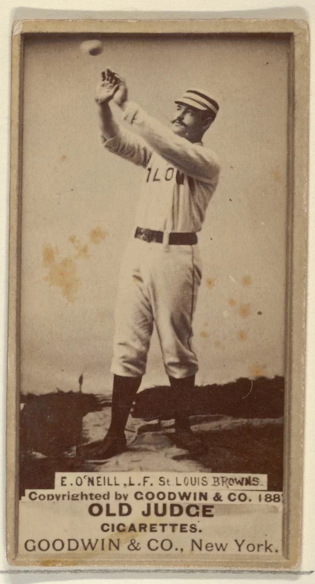 James Edward "Tip" O'Neill, Left Field, St. Louis Browns, from the Old Judge series (N172) for Old Judge Cigarettes by Goodwin & Company, photograph, 1887-1890