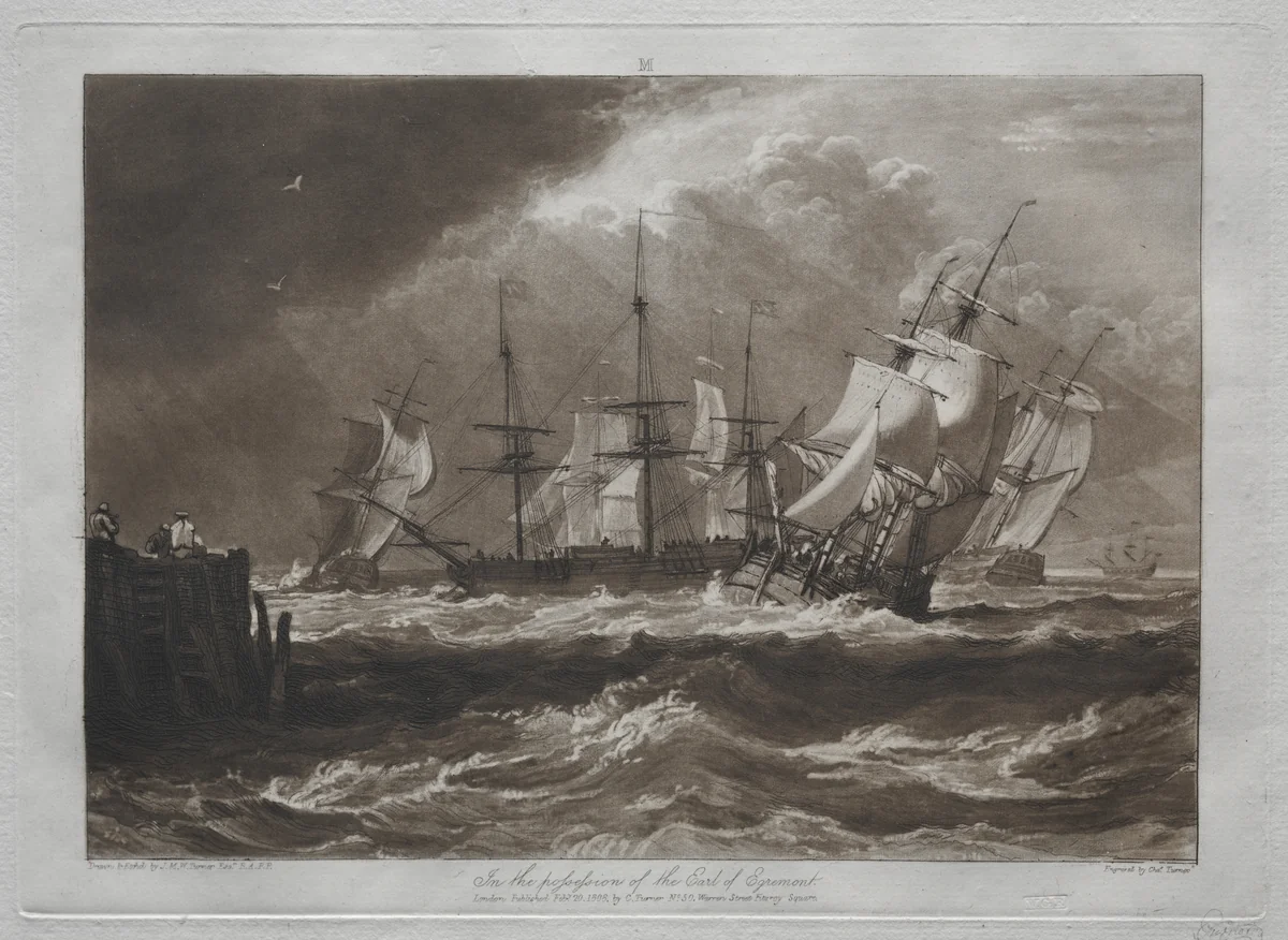 Liber Studiorum: Ships in a Breeze by Joseph Turner, print