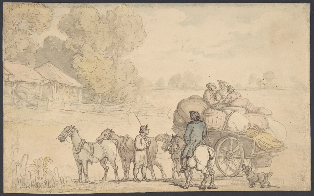 Migrants by Thomas Rowlandson, drawing, 1780-1827