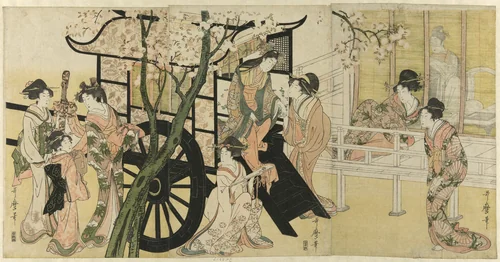 An Imperial Carriage by Kitagawa Utamaro (喜多川歌麿), print, 1796-1809