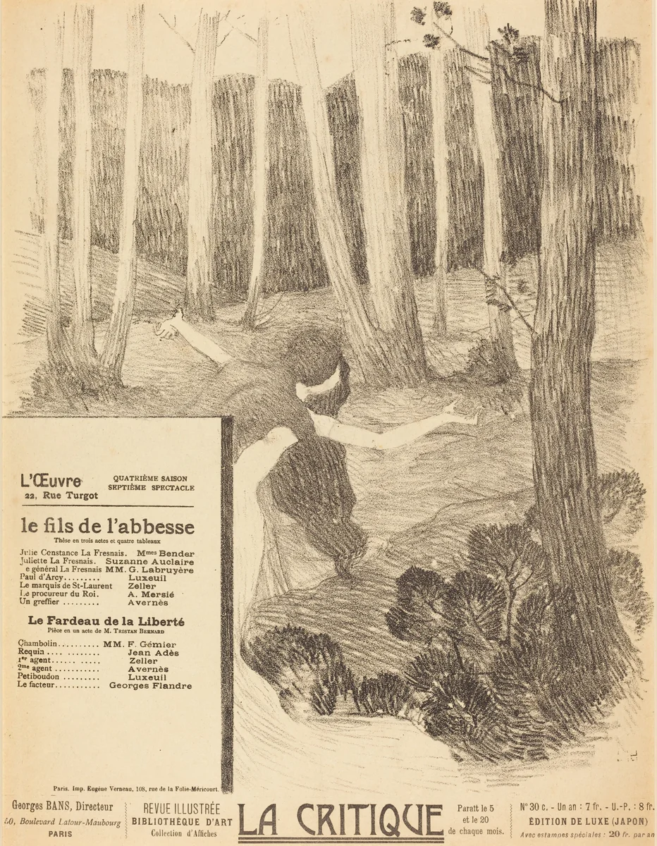 Le Fils de l'abbesse; Le Fardeau de la liberté by Henri Lebasque, print, 1897