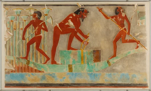 Men Gathering Papyrus by Hugh R. Hopgood, artwork, -1479--1458