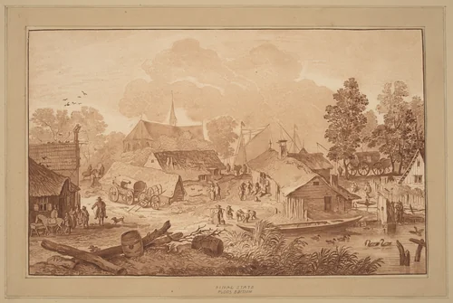 Village with Pond by Cornelis Ploos van Amstel
Cornelis Brouwer
Allart van Everdingen, print, 1782