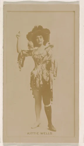 Kittie Wells, from the Actresses series (N245) issued by Kinney Brothers to promote Sweet Caporal Cigarettes by Kinney Brothers Tobacco Company, photograph, 1890