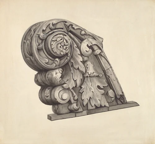 Billethead from Frigate "Sabine" by Flora Merchant, index of american design, 1935-1942