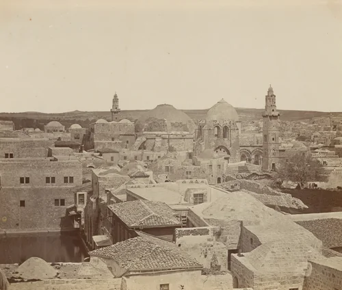 Church of the Holy Sepulchre, Jerusalem by James Robertson; Felice Beato; Antonio Beato, photograph, 1857
