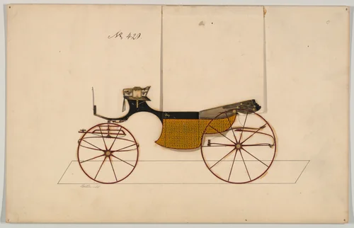 Landaulet #429 by Brewster & Co., drawing, 1850-1870