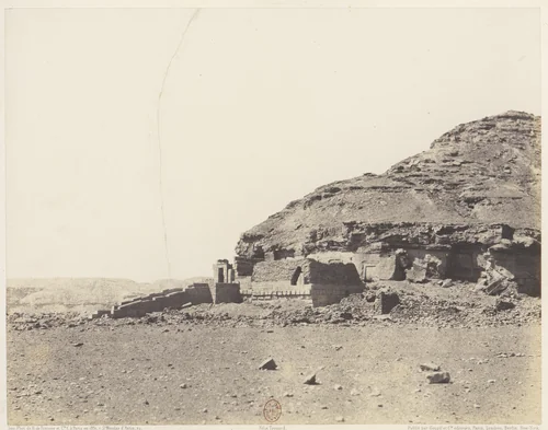 El-Kab (Éléthya), Vue Générale de l'Hémi-Spéos by Félix Teynard, photograph, 1851-1852