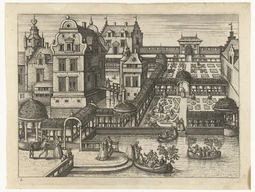 Boottocht by Pieter van der Borcht, print, 1545-1608