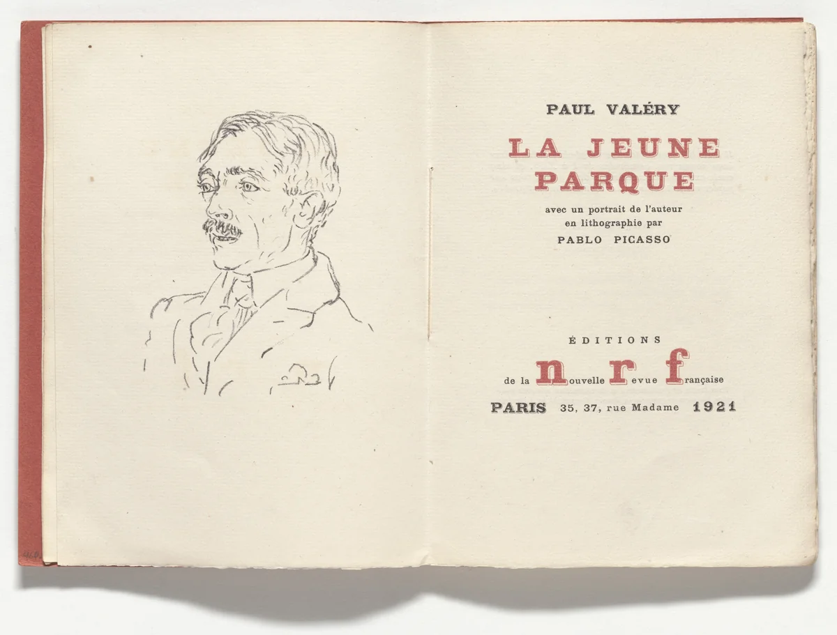 La Jeune parque by Pablo Picasso, illustrated book, 1921