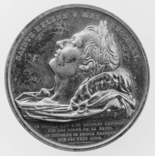 Napoleon Lying Dead at St. Helena/ Commemoration of the return of Napoleon's remains to France (1840) by Alexis Joseph Depaulis, metalwork, 1840-1899