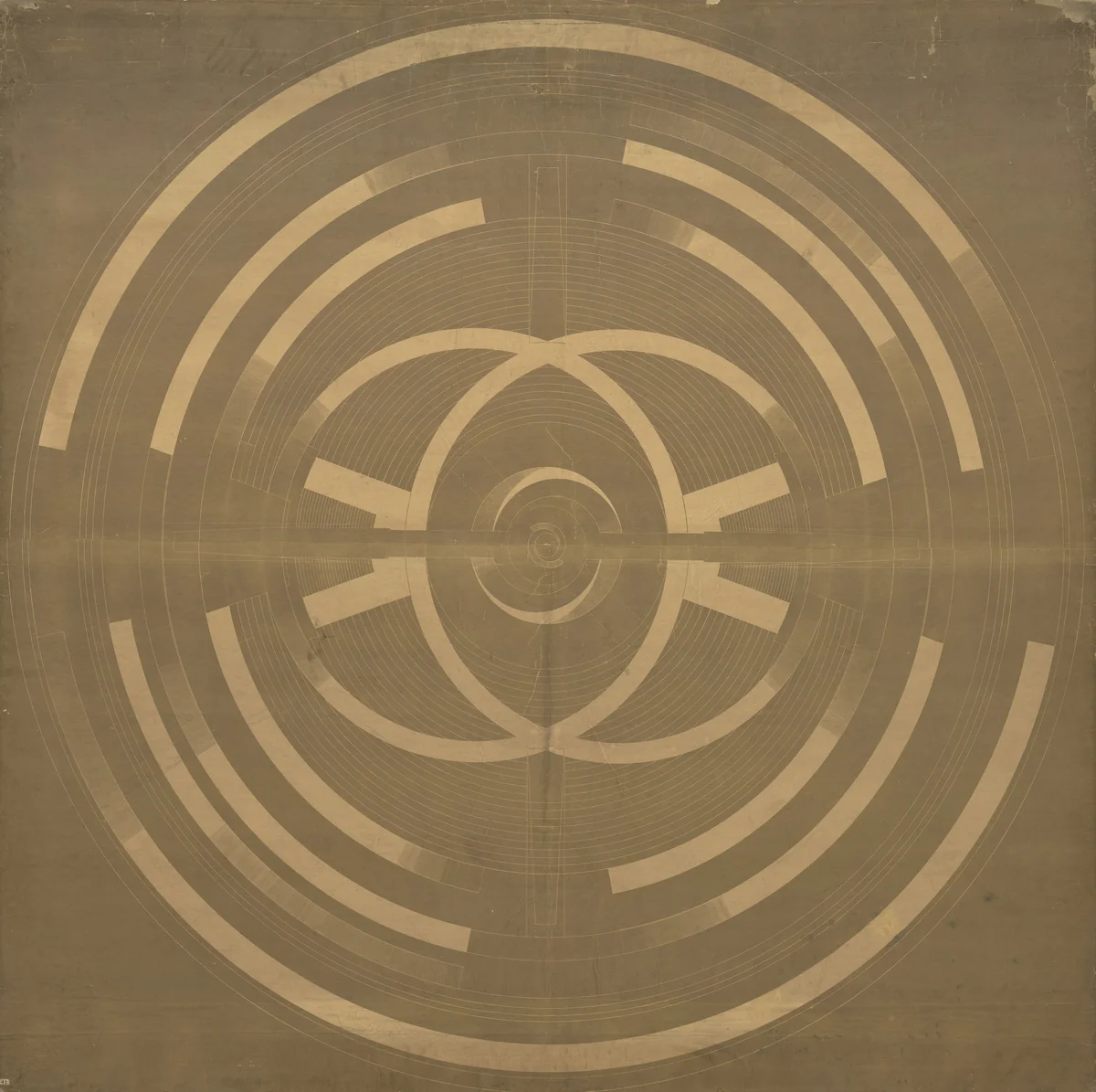 Endless Theatre Project, Plan by Frederick Kiesler, architecture, 1924