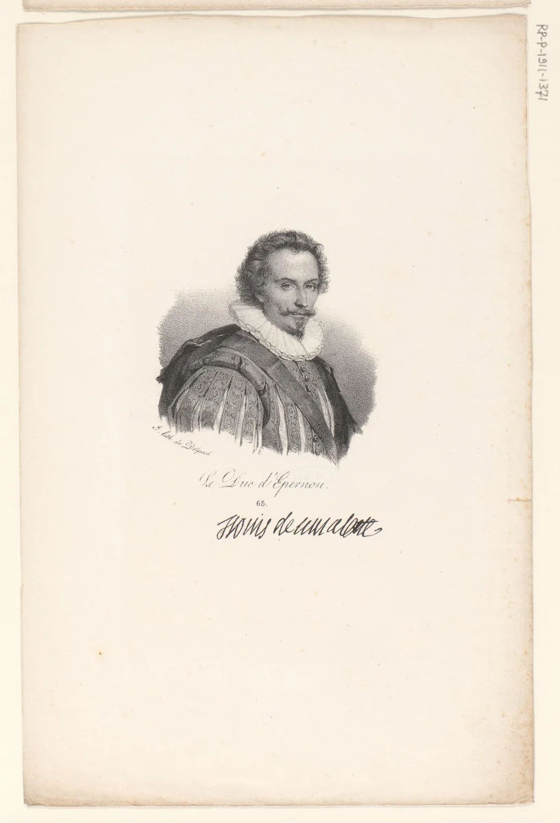 Portret van Jean-Louis de Nogaret de La Valette by anonymous, print, 1818-1842