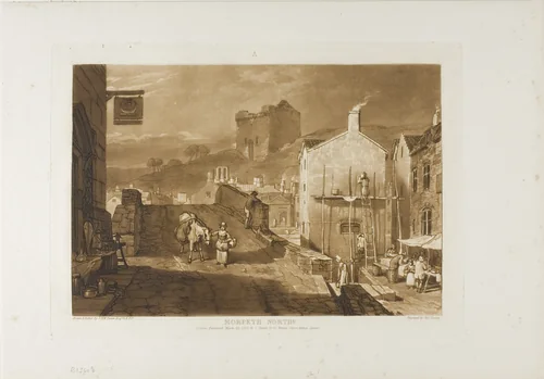 Morpeth, plate 21 from Liber Studiorum by Joseph Mallord William Turner, print, 1809