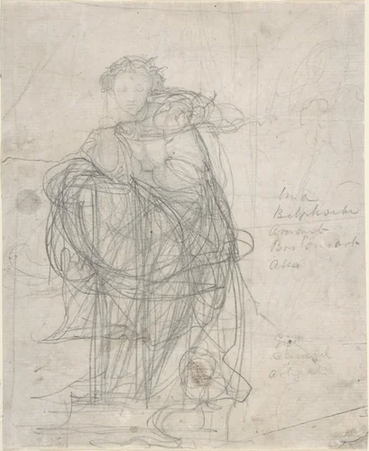 Drawing for Spencer's Fairie Queene by Alfred George Stevens, drawing, 1850-1860