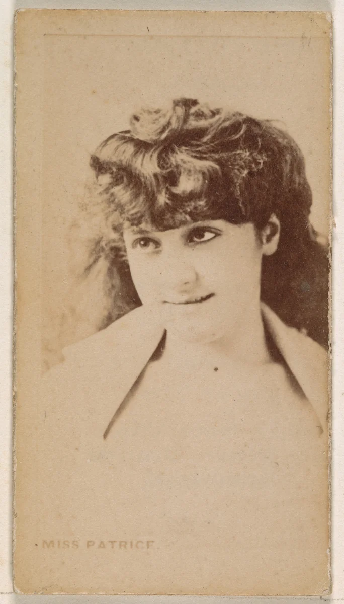 Miss Patrice, from the Actresses series (N245) issued by Kinney Brothers to promote Sweet Caporal Cigarettes by Kinney Brothers Tobacco Company, photograph, 1890