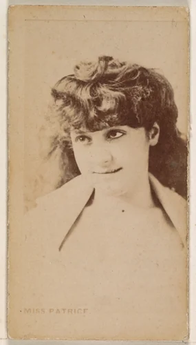 Miss Patrice, from the Actresses series (N245) issued by Kinney Brothers to promote Sweet Caporal Cigarettes by Kinney Brothers Tobacco Company, photograph, 1890