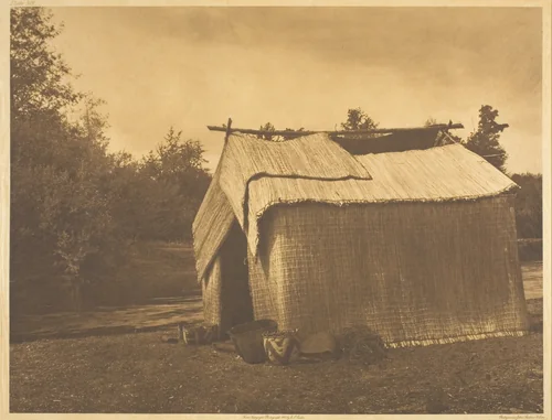 A Mat House - Skokomish by Edward Curtis, print, 1912